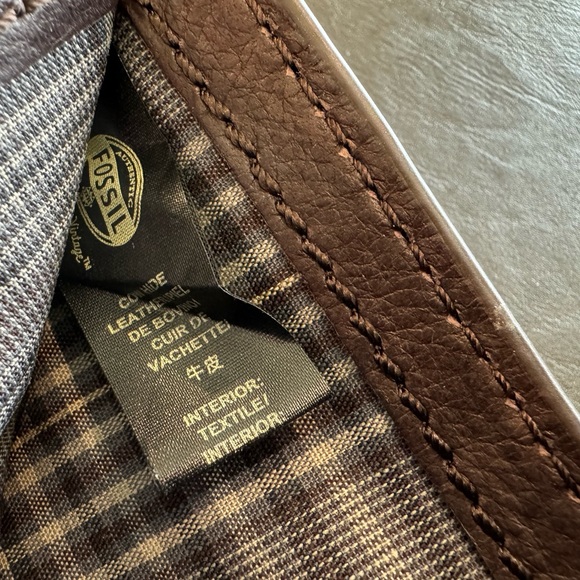 DEEP BROWN Fossil deep brown men’s wallet - Picture 4 of 8